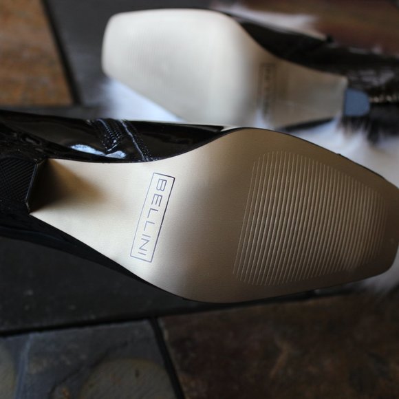 NWT - Bellini black patent ankle bootie, size 6M - Picture 6 of 8